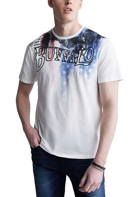 Short Sleeve graphic Men's T-Shirt, White - BM24352