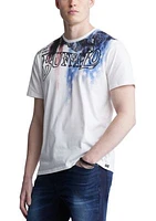 Short Sleeve graphic Men's T-Shirt, White - BM24352