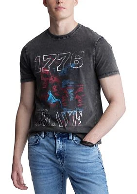 Short Sleeve graphic Men's T-Shirt, Black Vintage - BM24353