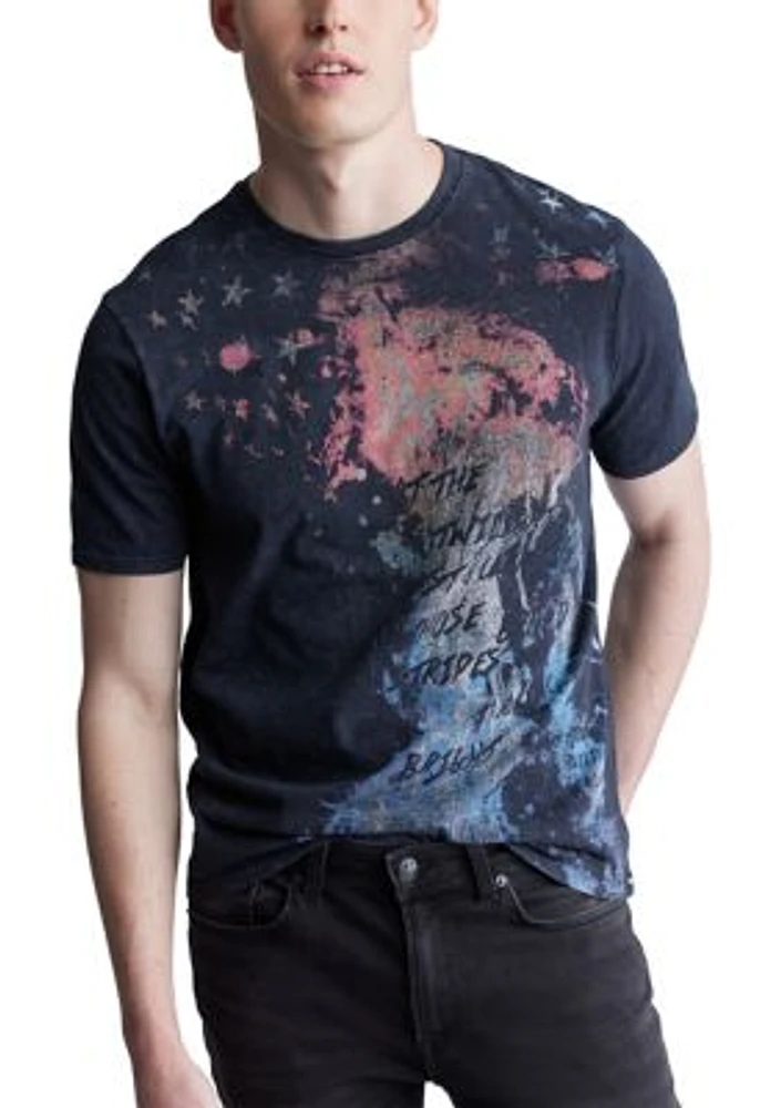 Men's Short Sleeve Graphic T-Shirt, Black - BM24354