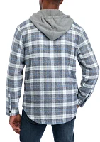 Men's Plaid Hooded Jacket