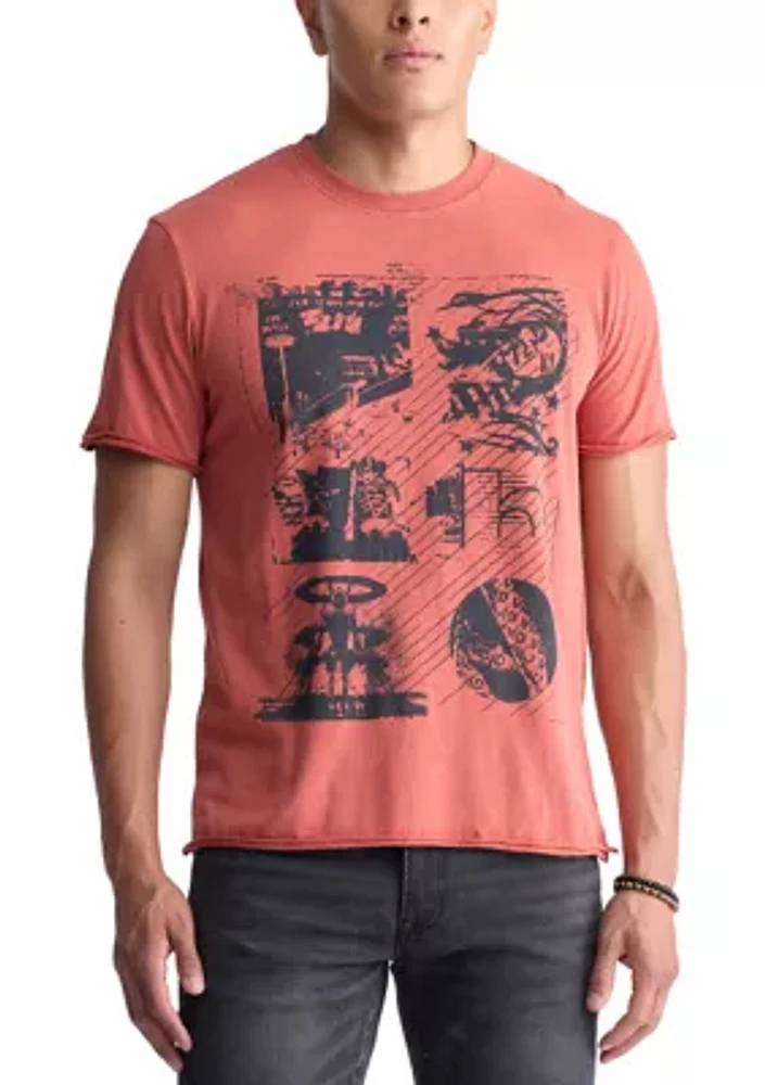 Men’s Short Sleeve Graphic T-Shirt, Red