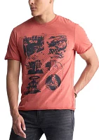 Men’s Short Sleeve Graphic T-Shirt, Red