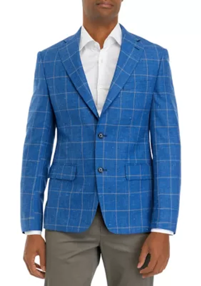 Bright Blue Windowpane Sport Coat