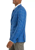 Bright Blue Windowpane Sport Coat