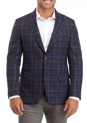 Single Breasted Multi Plaid Sport Coat