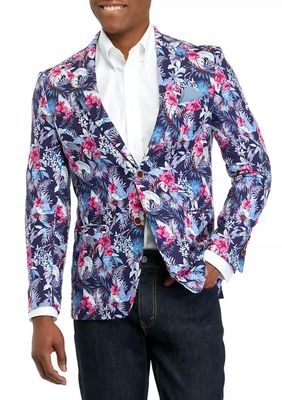 Men's Blue Tropical Sport Coat