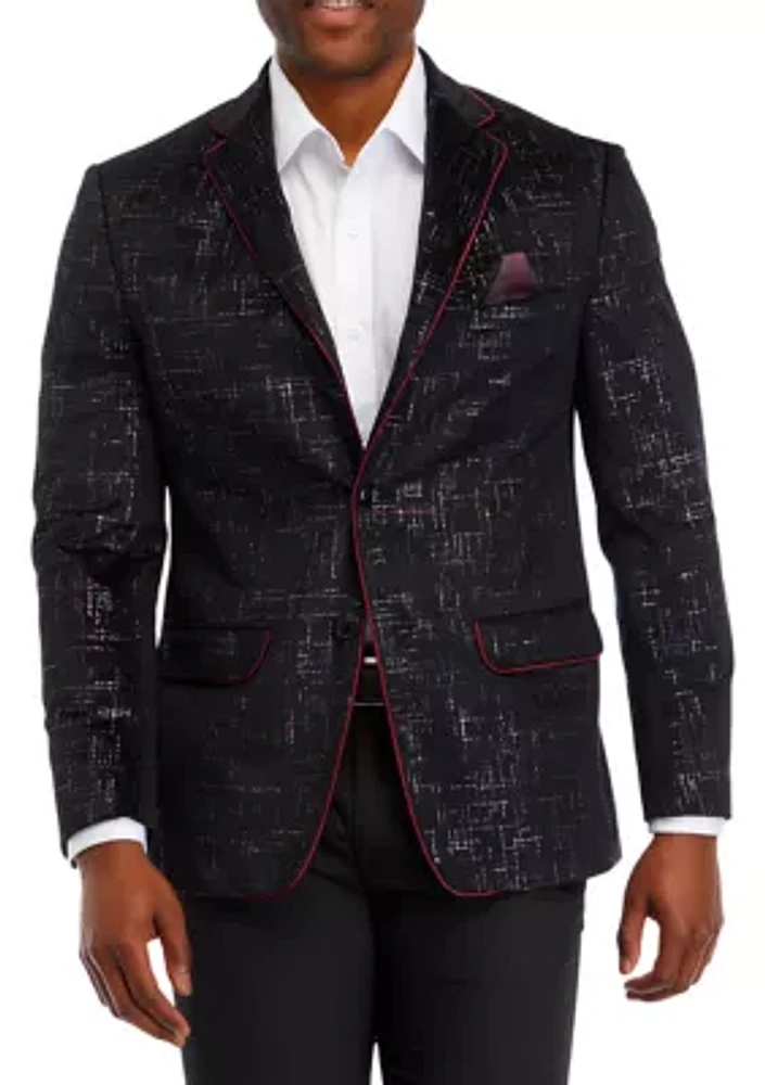 Formal Black Pattern Sport Coat