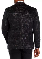 Formal Black Pattern Sport Coat