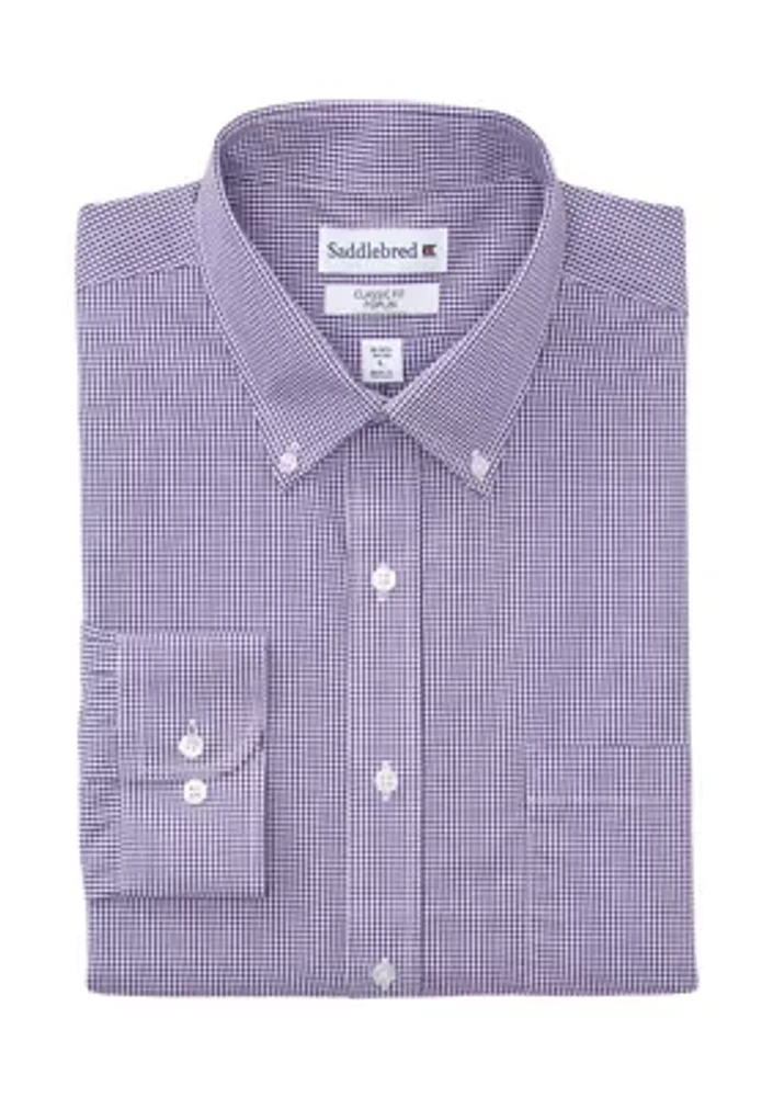 Purple Poplin Button Down Shirt