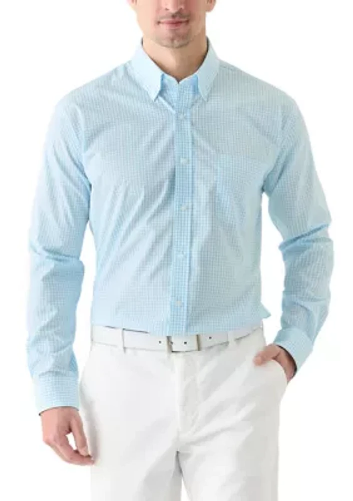 Long Sleeve Checkered Dress Shirt