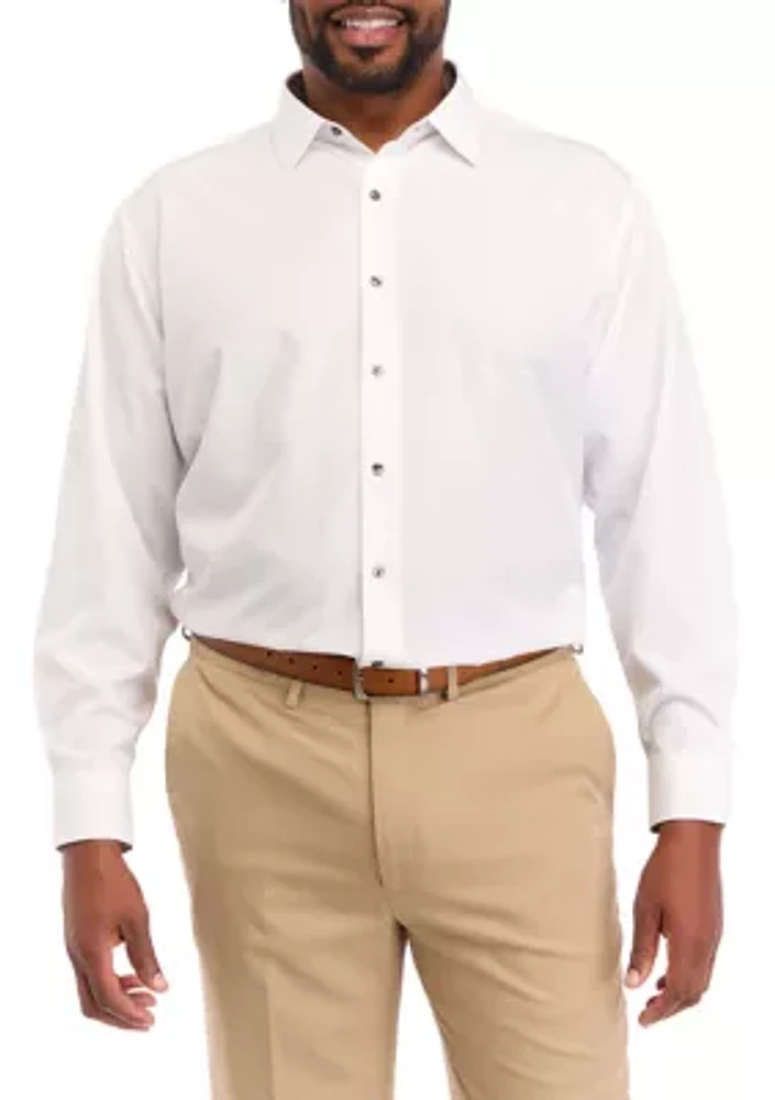 Men's Tall Stretch Solid Contrast Shirt