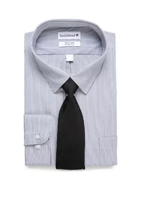 Big & Tall Allover Stretch Dress Shirt and Tie