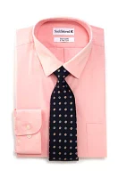 2 Piece Stretch Button Down Shirt and Tie Set