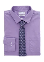 Big & Tall Dress Shirt and Tie Set