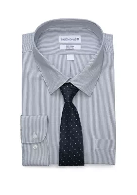 Big & Tall Allover Stretch Fit Dress Shirt