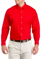 Men's Big Solid Stretch Collar Shirt