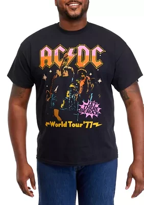 Big & Tall Short Sleeve ACDC World Tour Graphic T-Shirt