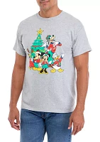 Mickey Group Christmas Short Sleeve Graphic T-Shirt