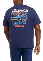 Big & Tall Short Sleeve American Muscle Mustang Graphic T-Shirt