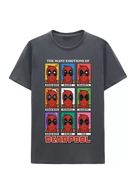 Men's Emotions of Deadpool Graphic T-Shirt