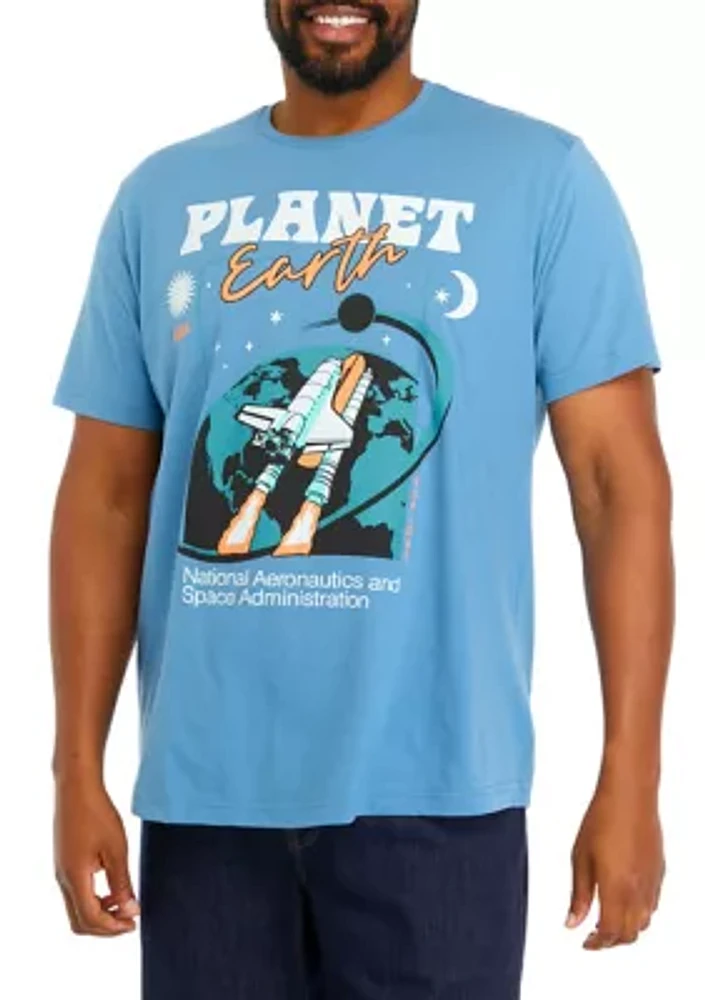 Big & Tall Planet Earth Short Sleeve Graphic T-Shirt