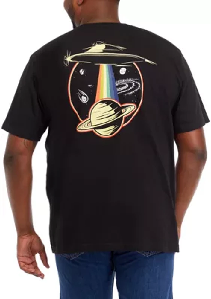 Big & Tall Nasa Beam Saucers Graphic T-Shirt