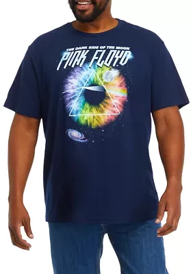 Big & Tall Short Sleeve Moon Iris Pink Floyd Graphic T-Shirt