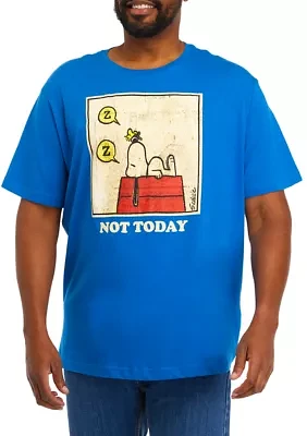 Big & Tall Short Sleeve Not Today Snoopy Graphic T-Shirt