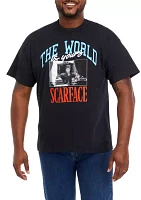 Big & Tall Short Sleeve The World is Yours Scarface Graphic T-Shirt