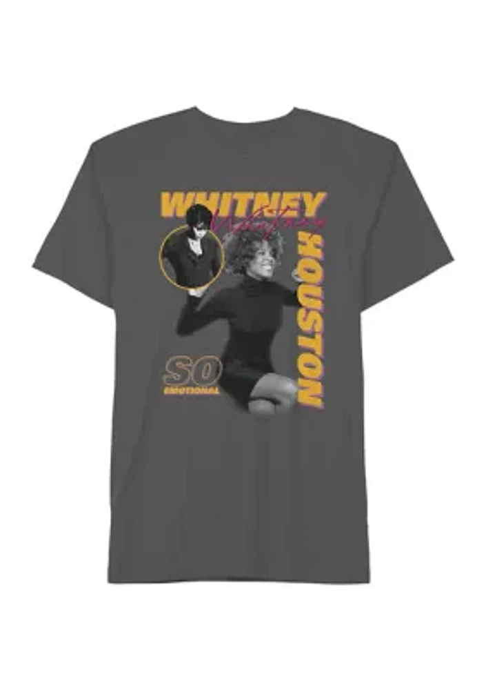 Whitney Houston So Emotional Short Sleeve Graphic T-Shirt