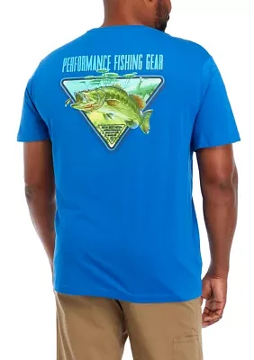 Big & Tall Short Sleeve Catched Largemouth Bass Graphic T-Shirt