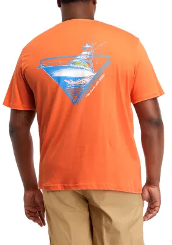 Big & Tall Short Sleeve Miller Boat Graphic T-Shirt