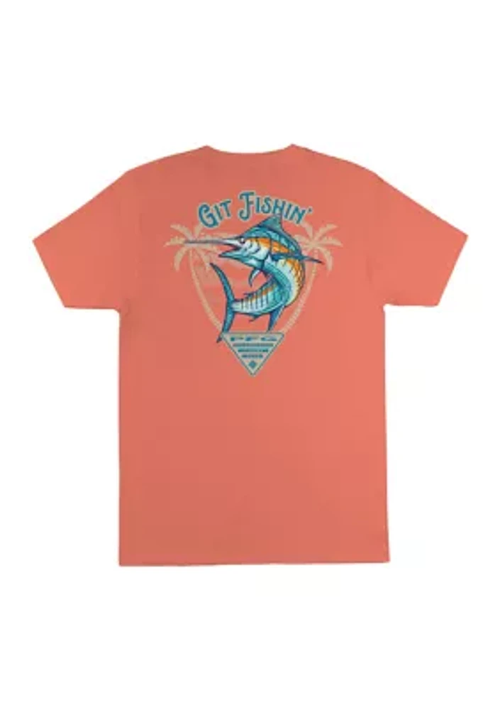 Short Sleeve Tropical Fish Graphic T-Shirt