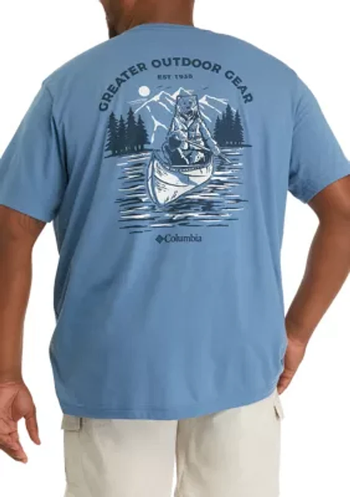 Big & Tall Short Sleeve Delmar Bear Canoe Graphic T-Shirt