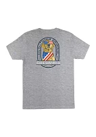 Short Sleeve Americana Dog Graphic T-Shirt