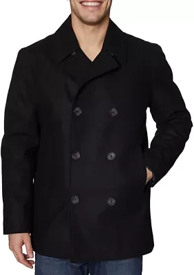 Button Front Peacoat