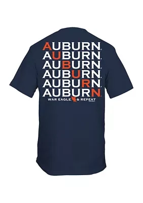 NCAA Auburn Tigers Diagonal Repeat Logo T-Shirt