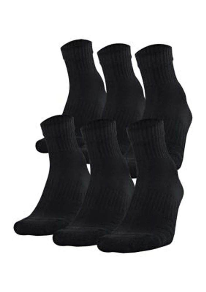 Training Cotton Quarter Socks - 6 Pack