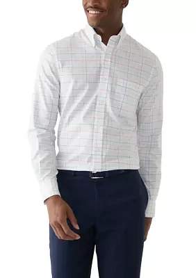 Multicolored Windowpane Printed Button Down Shirt