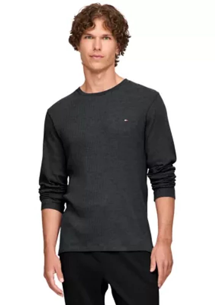 Sueded Rib Sleep Crew Neck Shirt