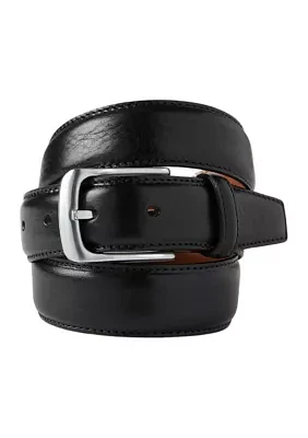 32 Millimeter Pebble Sewn Leather Belt