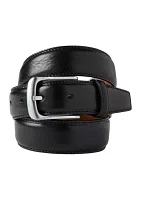 32 Millimeter Pebble Sewn Leather Belt