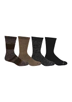 Space Dye Stripe Crew Socks - 4 Pack