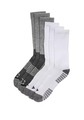 6 Pack Cushion Sport Crew Socks