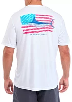 Big & Tall Short Sleeve Parry Marlin Flag Graphic T-Shirt