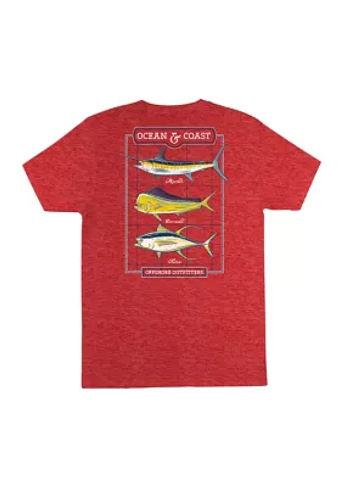 Big & Tall Short Sleeve Curley Tripe Offshore Graphic T-Shirt