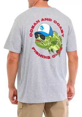 Big & Tall Short Sleeve Bucktail Bass Trucker Graphic T-Shirt