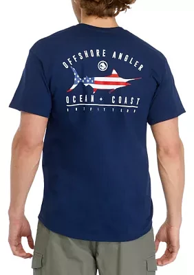 Short Sleeve Americana Marlin Graphic T-Shirt