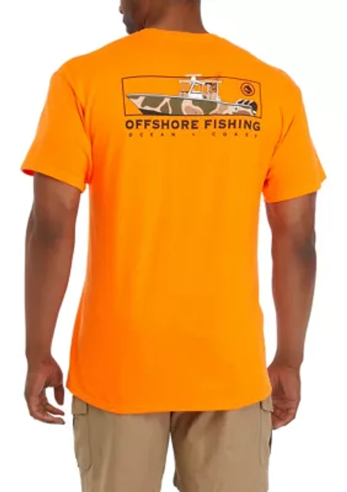 Short Sleeve Offshore Fishing Graphic T-Shirt